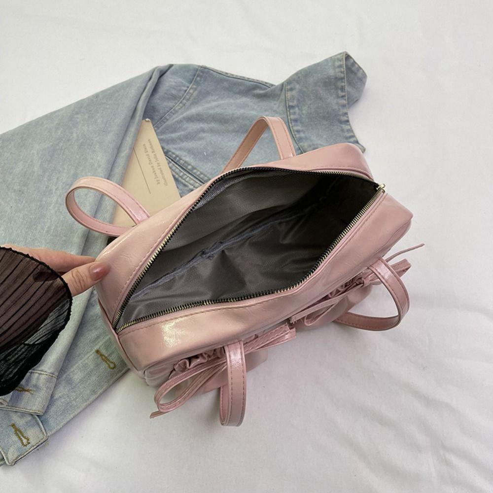 Y2k Ballet Bow Tie Shoulder Bag Korean Women's Handbag Fashion Ribbons Bowling Tote Bag  Ladies