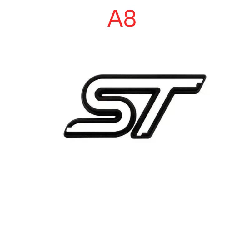 3D Metal ST Logo Car Steering Wheel Emblem Badge Sticker For Focus 2 3 MK2 MK3 MK4 MK7 Fiesta Kuga Explorer Edge