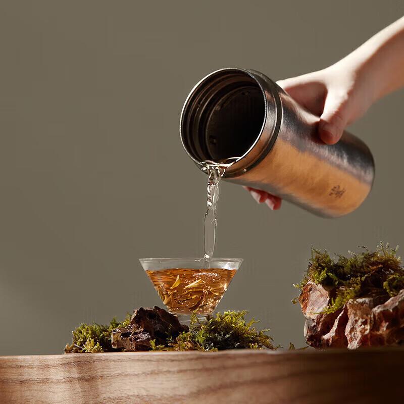 Mingzhan Pure Titanium Double-Layer Tea Thermos