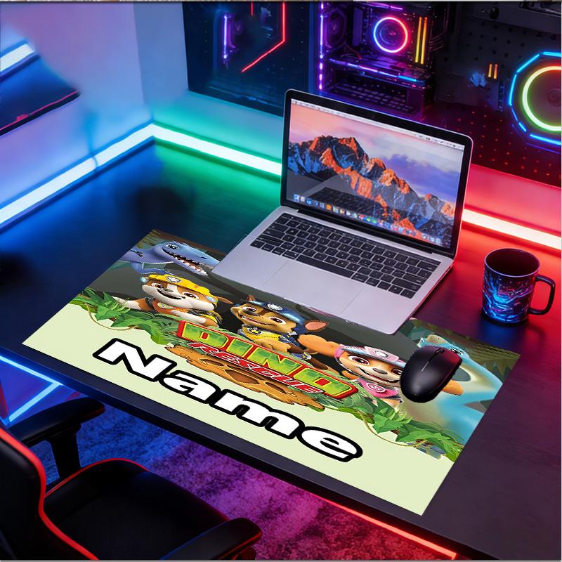 Custom Name Personalized Anime Pattern Mousepad, Laptop PC Desk Mat, Decorative Desk Mat for Home Keyboard Pad Gift