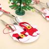 6pcs Christmas Cutlery Rack Pocket Set, Santa Set Spoon Knife and Fork Bag, Table Decoration, Christmas Silverware Rack
