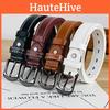 Needle Womens Hollowout Buckle Belt Versatile Decor Pu Leather Casual Korean