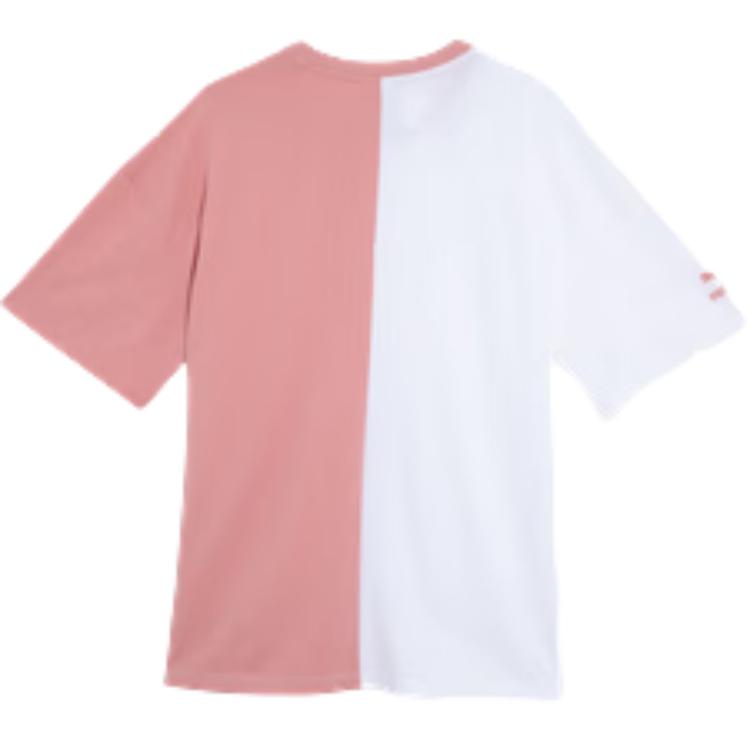 Puma Team Blocking Tee Round Neck Color Block Drop Shoulder Short Sleeve T-Shirt Men Tops Rose-Pink 537872-24