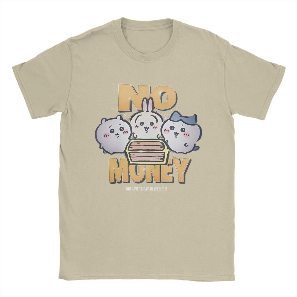 Chiikawa Cute Crime Mugshot Tshirts Men Cotton Tops Shirts Kawaii  Round Neck Short Sleeve