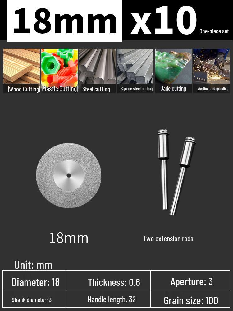 Electric Drill Diamond Cutting & Grinding Disc for Glass Jade and Grout
