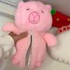 Pink Capybara Plush Pen Bag Large Capacity Capibara Plush Pencil Pouch  Student