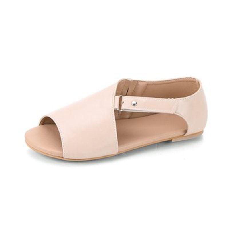 Fashion Women Gladiator Sandals For Summer Beach Open Toe Leather Shoes**