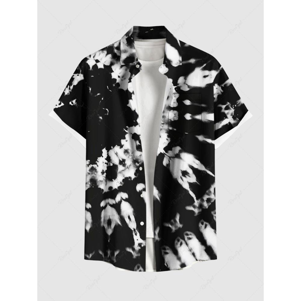 Men's Plus Size Summer Casual Shirt 3D Printed Hawaiian Shirt Beach Vacation Button Short Sleeved Shirt Men's Casual