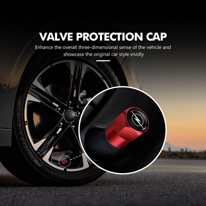 For Opel 4Pcs Metal Car Wheel Tire Valve Caps Rim Tyre Dust Cover Insignia Corsa Zafira Meriva Mokka Astra H K C D