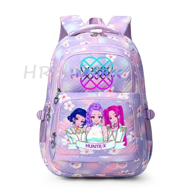 K-pop Backpack Teens Girls Capacity Schoolbag Flowers Printe Laptop School Backpack Travel Rucksack YK2 Mochila