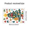Fun-e154 Christmas Tree Gingerbread Man Christmas Gift Box Refrigerator Sticker Home Beautification Wall Sticker