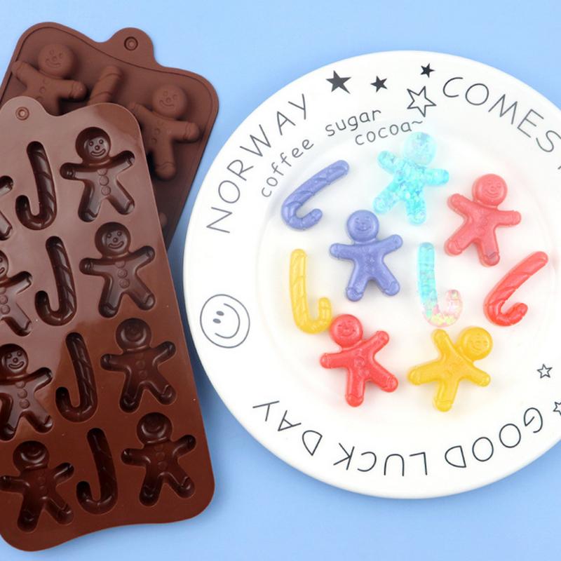 Cake Baking Molds High Temperature Resistant DIY Cookie Mold Christmas Shaped Silicone Chocolate Mold