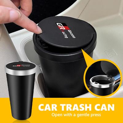 Car Trash Bin Vehicle Garbage Dust Case Storage Box Auto Accessories For Gazoo Racing TRD Corolla Yaris Chr Auris Rav4