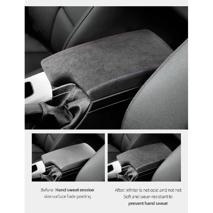 For BMW E90 E92 E93 3 Serie 2004-2011 Made of Alcantara Wrap Armrest Box Panel Cover Trim M Performance Car Interior Accessories