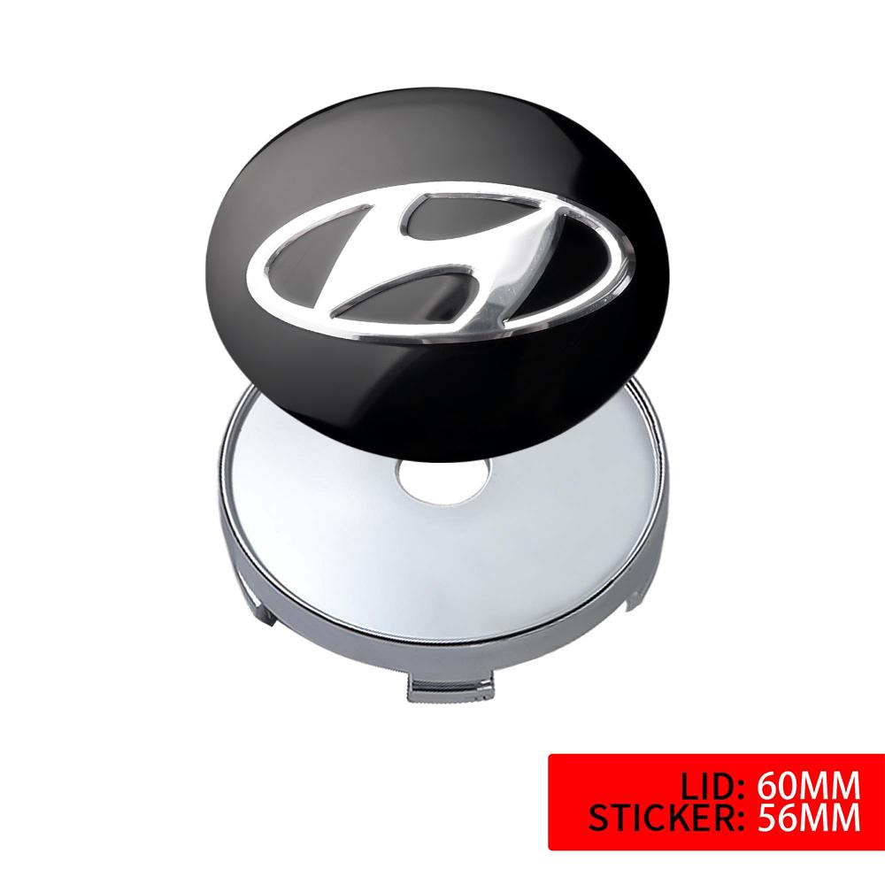 4Pcs 56MM Car Styling Aluminum Wheel Center Hub Cap Stickers For Hyundai Accent Tucson Solaris Sonata I20 Elantra Sonata Santafe
