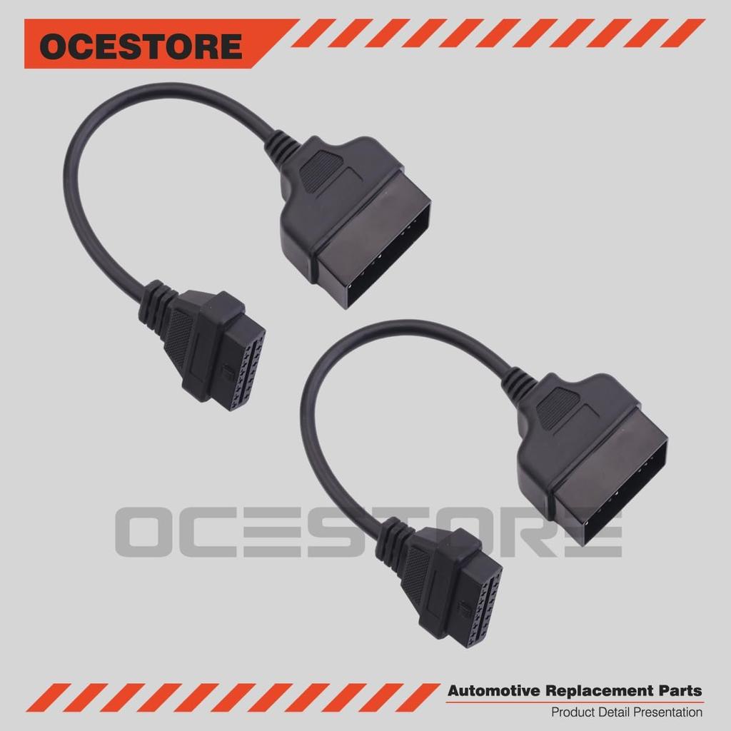 OCESTORE 2pcs OBD1 to OBD2 Diagnostic Tool Adapter Connector Cable 22 Pin to 16 Pin and 17 Pin to 16 Pin for Toyo ta OBD1 to OBD2 Diagnostic Tool
