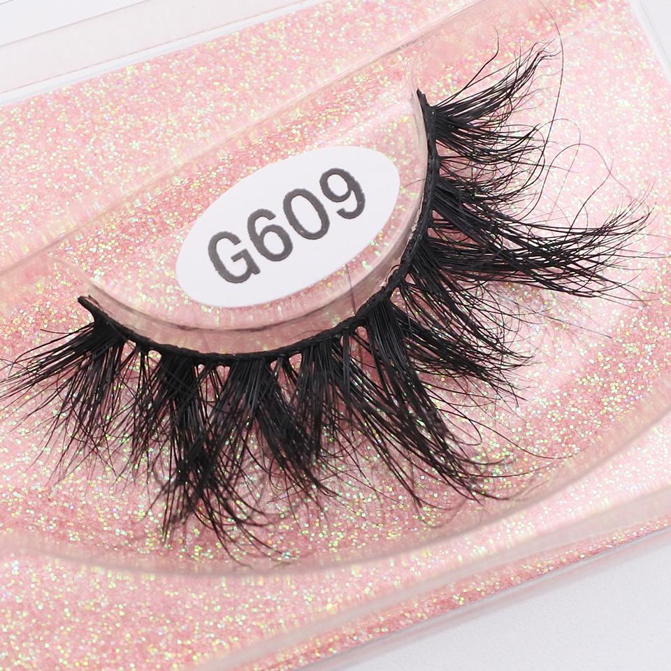 1 Pair Mink Lashes Wholesale Fluffy Natural Lashes Vendors Makeup 3d Mink Lashes