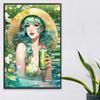 #L 5D DIY Full Square Drill Diamond Painting Girl Kit Home Decor Art 45x65cm