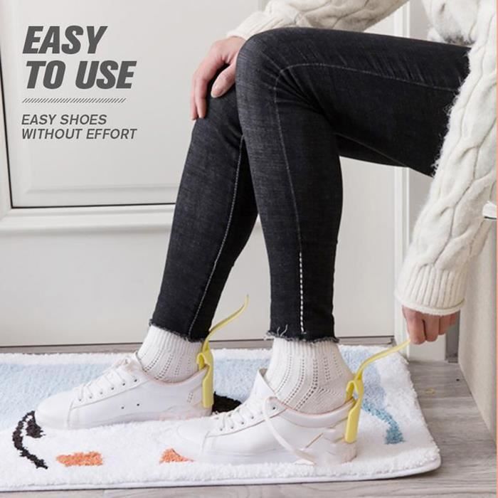 Schuhanziehhilfe - Lazy Shoe Helper - Tragbar - Ergonomisch - Einfach zu bedienen - Blau