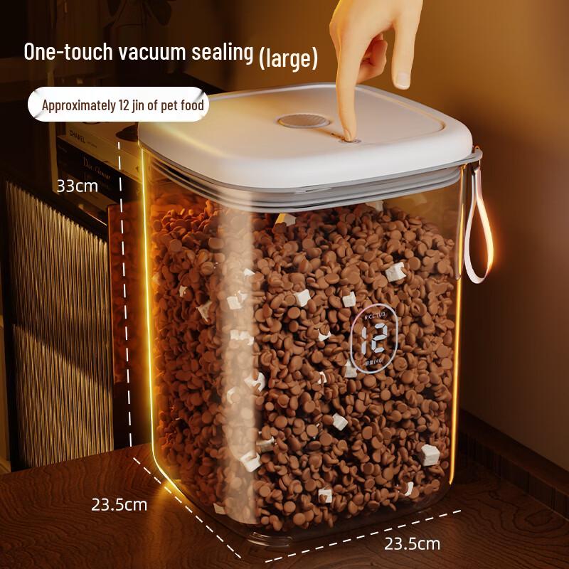 Electric Vacuum Pet Food Storage Bin