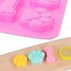 1pc-Dog Claw Bone Cake Mold 3D Silicone Mold, Pet Food Baking Mold