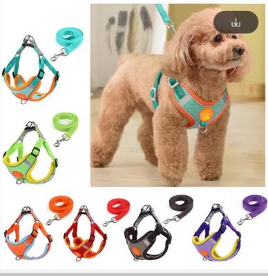 Harness-Weste für kleine und mittelgroße Hunde, Leine zum Spazierengehen, Reflektierende Streifen, Weiches Netzgeschirr, Atmungsaktives Haustierbedarf