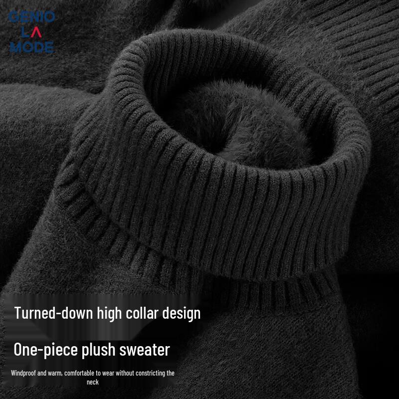 

Мужской зимний свитер с высоким воротником и плюшевой подкладкой GENIOLAMODE 2XL