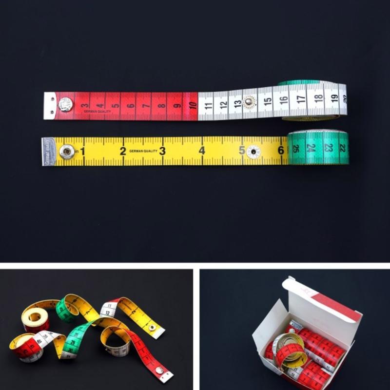 1.5 Meter Tear Resistant Measuring Tape Colorful Snap Markers Soft Tape Measure For Precisions In Tight Space