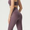 Reflective High-Waist Yoga Leggings: Quick-Dry, Nude-Feel, Solid Color, Hip-Lift Design