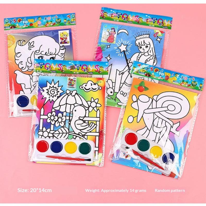 DIY Watercolor Painting Set Portable All-in-One Art Kit for Kids Home Craft School Party Creative Activities