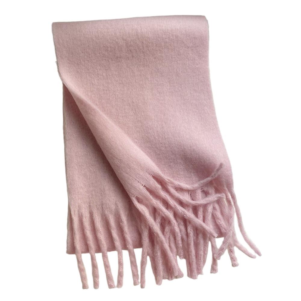 Macaron Solid Color Warm Neck Scarf Korean Style Winter Cashmere Shawl  Women
