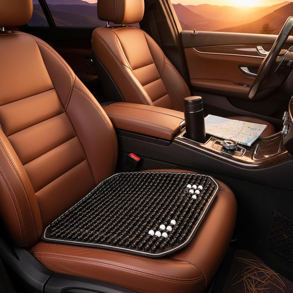 Cooling Beaded Seat Cover Handmade Wood Universal Car Summer Ventilation Seat Cushion Pad for Vehicle Use