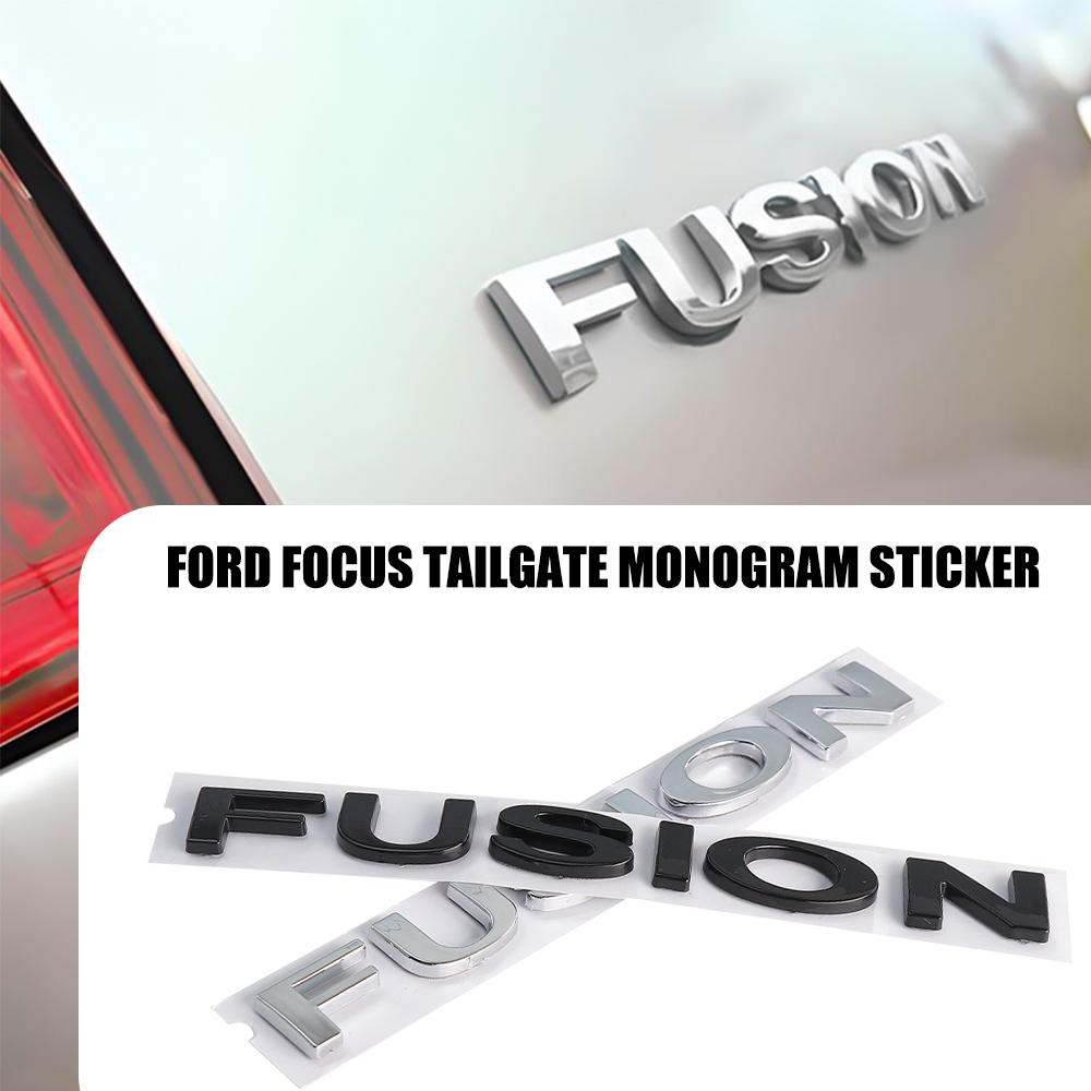 3D ABS Fusion Emblem Car Body Rear Trunk Decoration Sticker Auto Accessories For Ford Focus Ranger Fiesta Explorer Kuga Edge ST