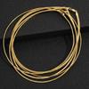 18K Copper-Plated Gold Snake Bone Necklace - Women's Hip Hop Style Metal Flat Chain Collarbone Necklace