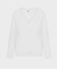 BELLOL Slit V-Neck Knit Ivory