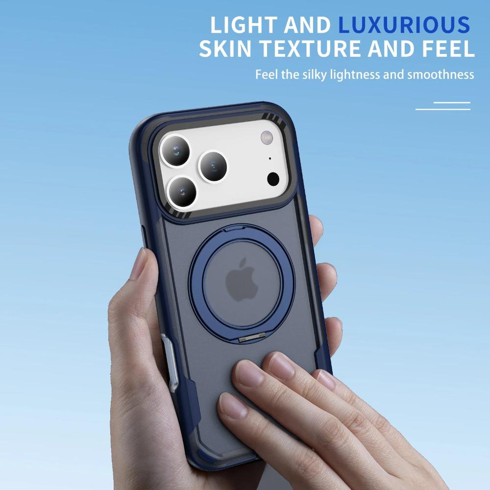 3IN1 Shockproof Armor Phone Case For iPhone 17 Air 16/E 15 14 13 12 11 Pro Max Plus 360° Metal Magnetic Holder Translucent Cover