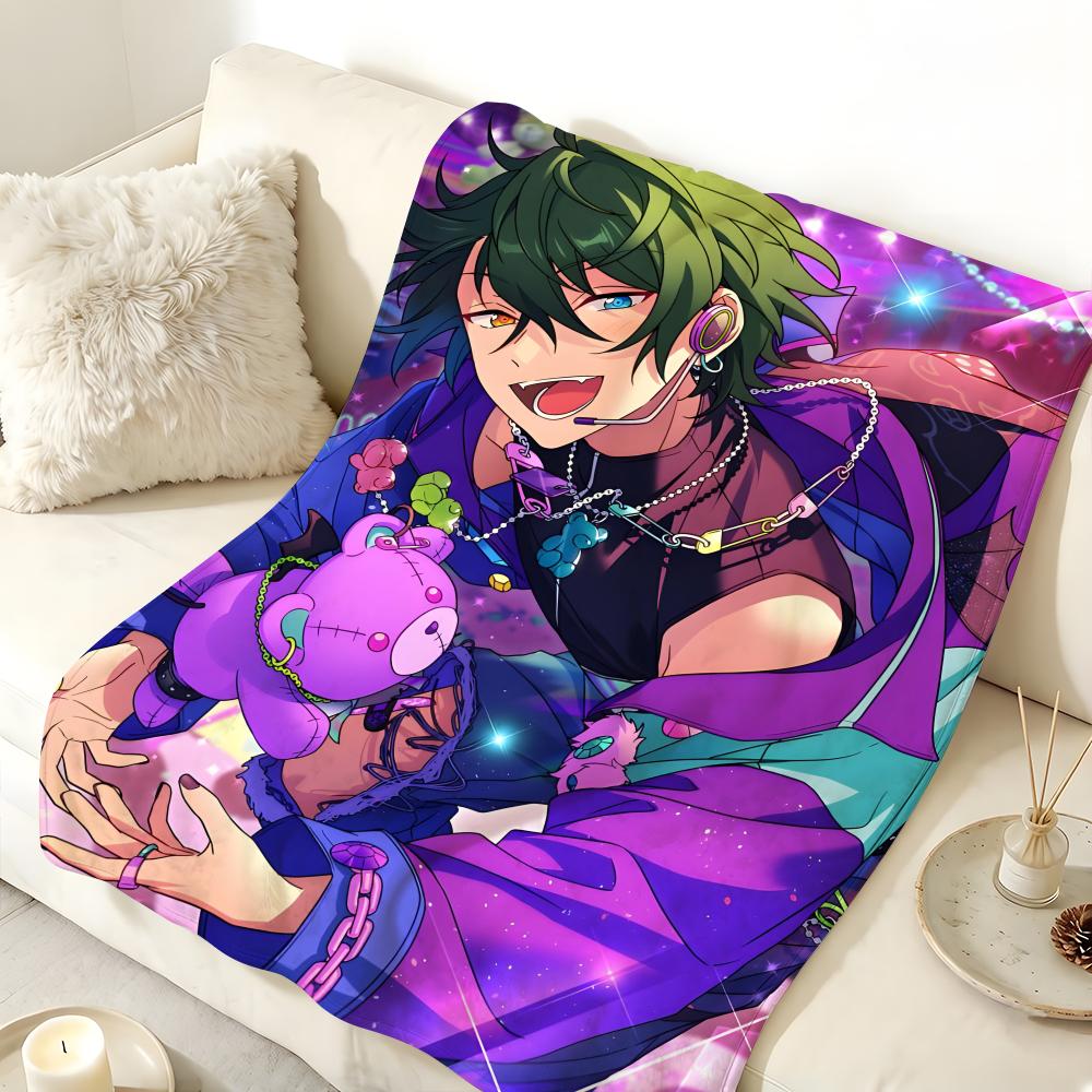 Anime E-Ensemble S-Stars Throw Flannel Blanket Skin Soft Suitable for Sofa Living Room Bed Travel and Gifts