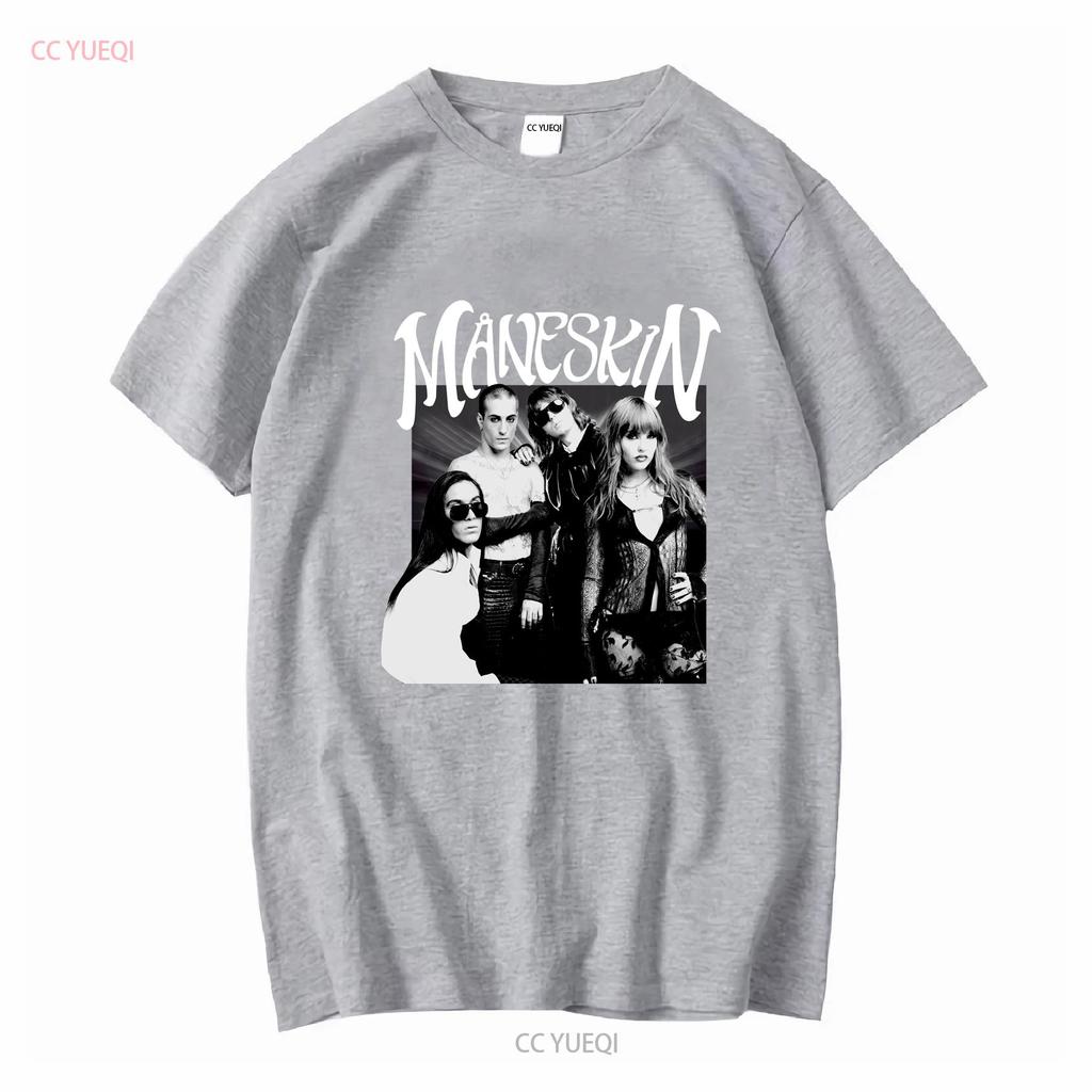 Måneskin T Shirt Vintage Maneskin Tour 2023 AN28399 Long Sleeves Vintage Washed Casual Breathable Unisex Graphic Fashion