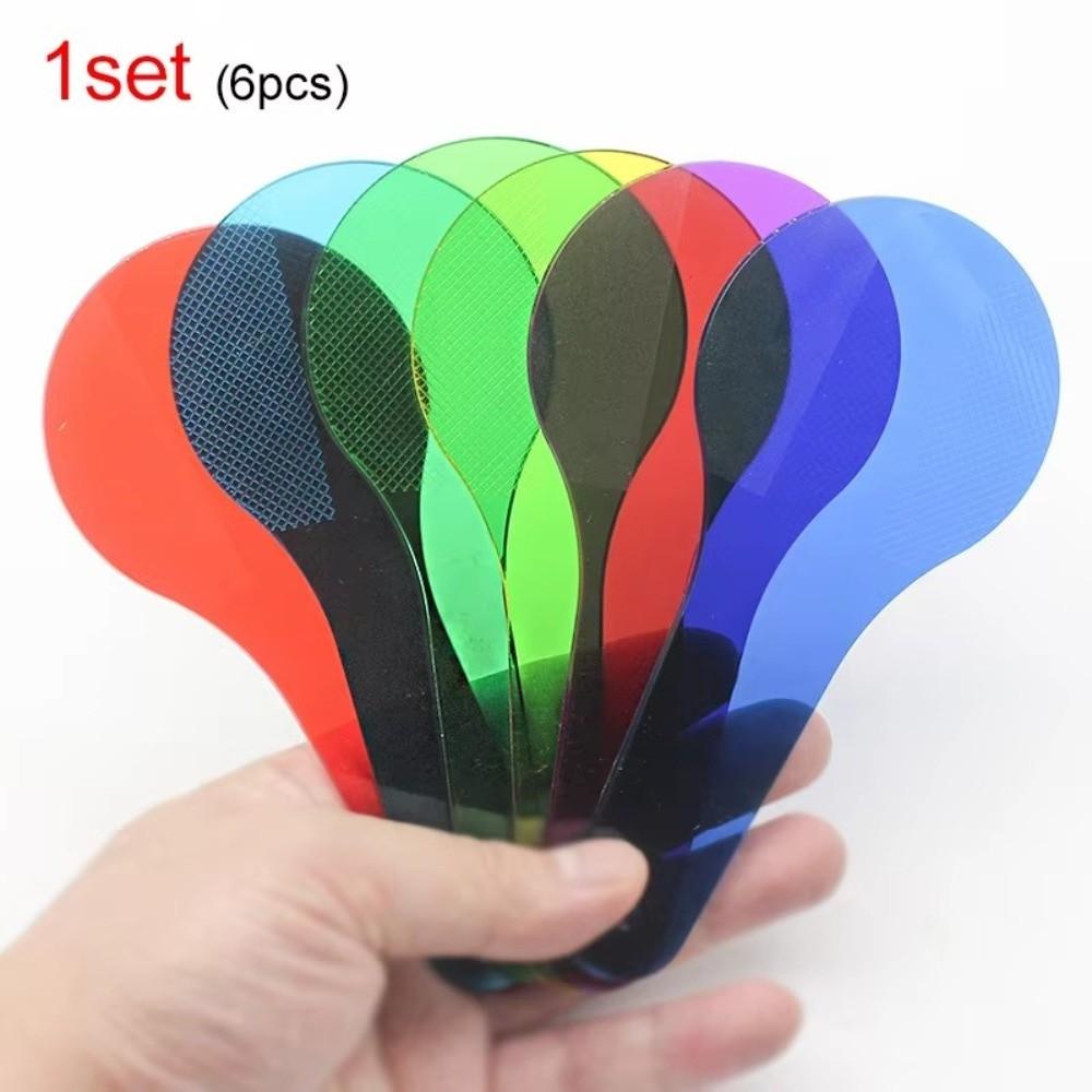 6Pcs Translucent Optics Color Filter Plate Set Montessori Science Teaching Supplies Students