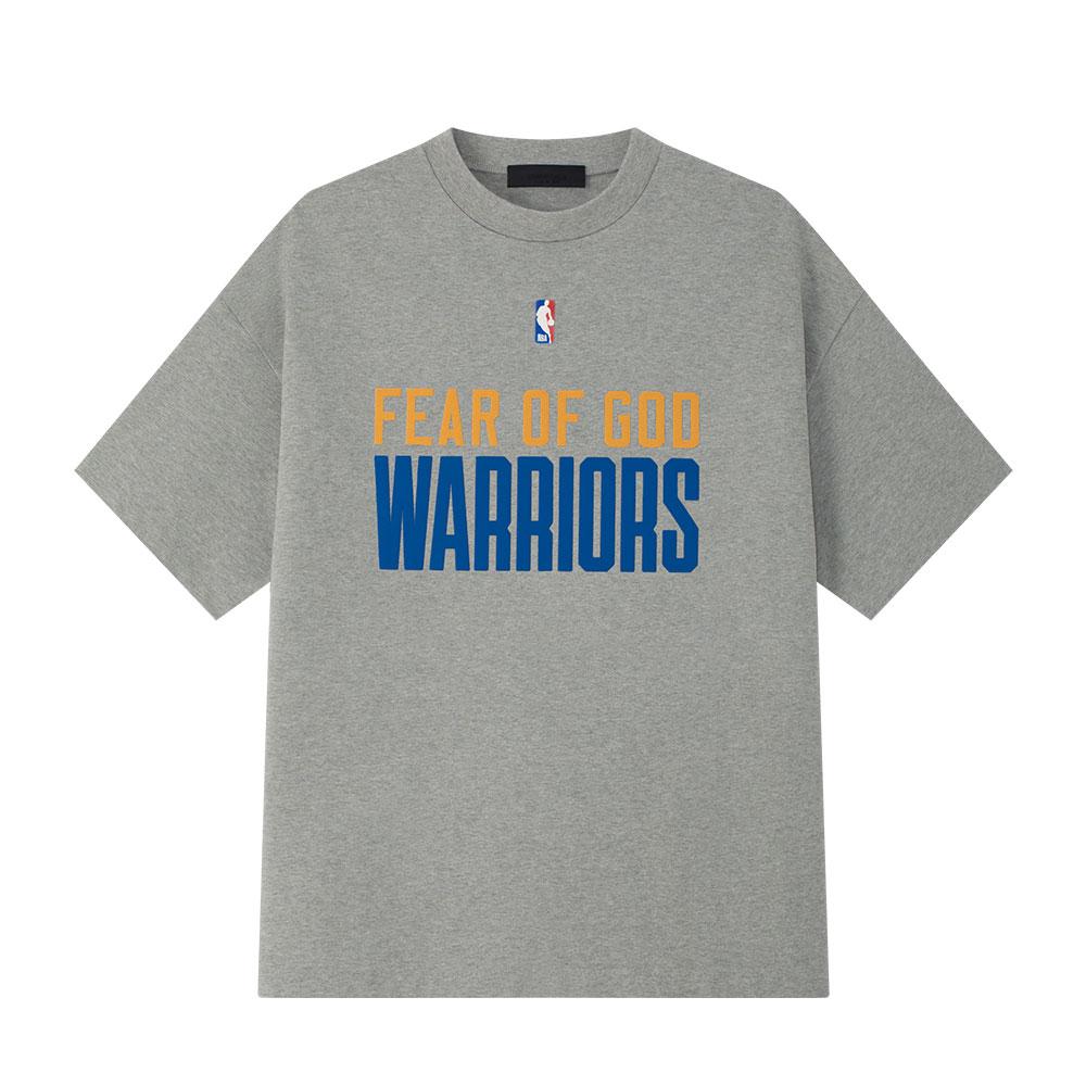 

Fear of God Essentials x NBA Warriors 90s Tee Concrete Heather Men Tops Grey 125NB252009F M