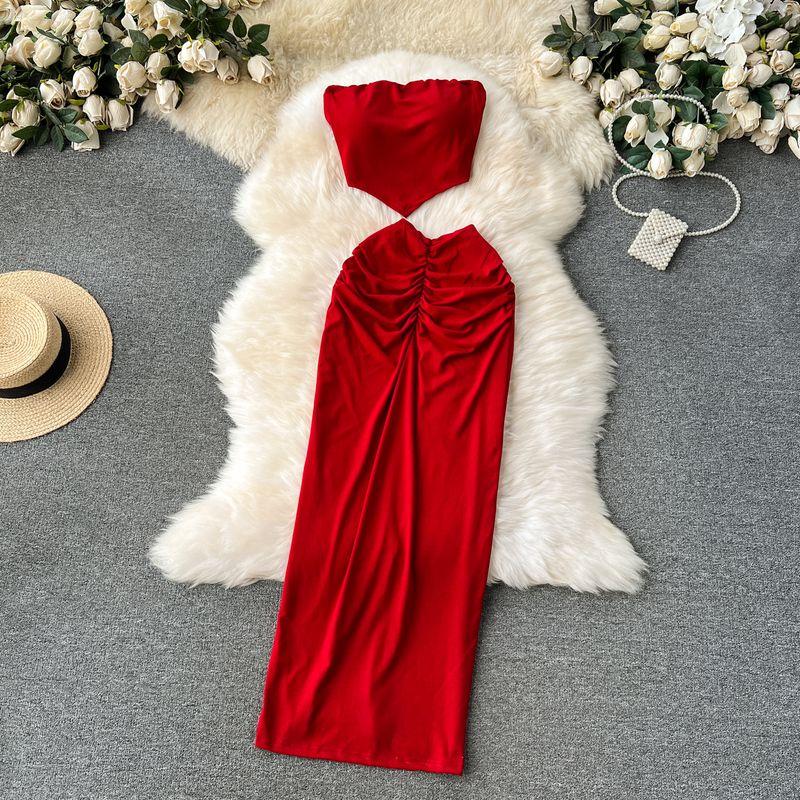 Fashion Sexy Wind Easiest for Match Ruched Silm Fashionable Tube Top