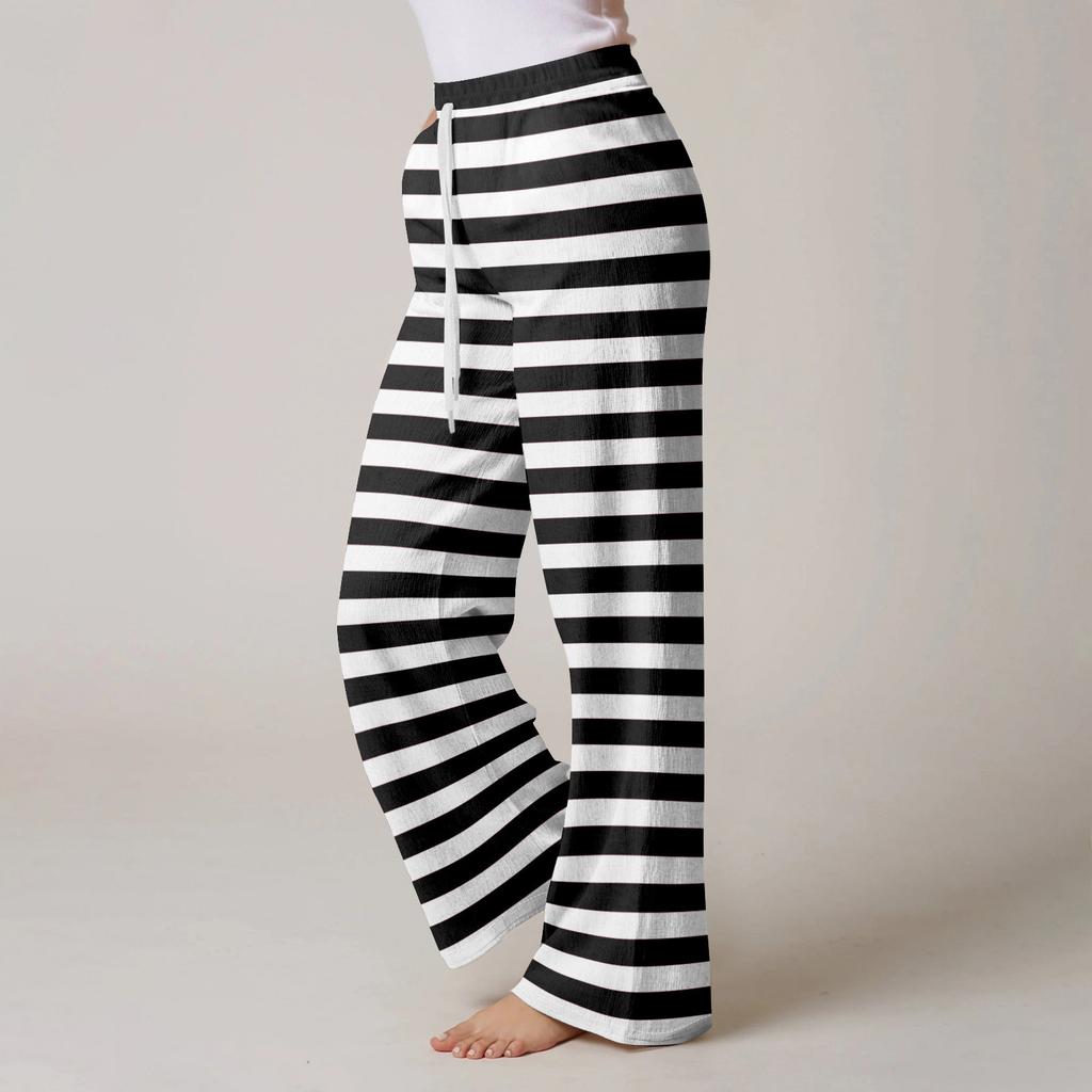 Anime Pajama Pants Sleepwear Casual Drawstring Elastic Waist Pants Comfy Straight Yoga Loose Trousers