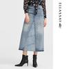 ELLASSAY Patchwork Denim Midi Skirt