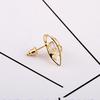 Fashion Women Imitation Diamond Earring Hollow Out Triangle Zircons Ear Studs Weeding Party Jewelry