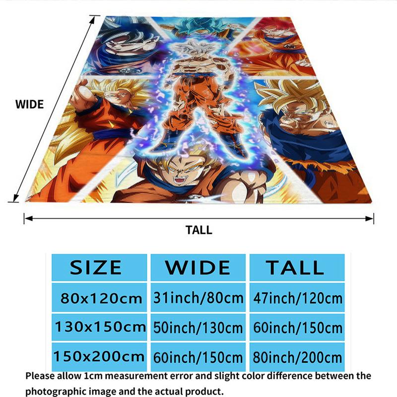 1PC Dragon Ball Patterned Flannel Blanket Suitable For All Seasons For Home Decor Warmth And Comfort Gifts Holiday Present