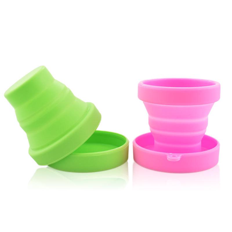 Silicone Foldable Water Cup: Portable Multi-use Travel Cup for Mouthwash & Menstrual Cup Cleaning Black Foldable Cup