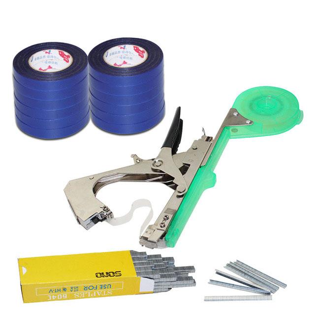 New Garden Tool Plant Tying Tapetool Tapener Machine Branch Hand Tying Machine Packing Vegetable Stem Strapping Pruning Tool Set