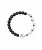 Romantinuer Sn.233 Black Beaded Banding Bracelet