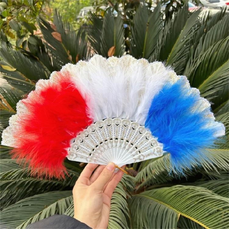 Feathered Fan 20s Retro Folding Fan Flapper Hand Fan for Costumes Dancing Party Wedding Decorations Rave Fan Gift