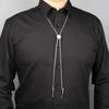 Metal Bolo Tie for Male Carnivals Necktie Small Cube Pendant Bolo Tie for Shirt Sweater Decorative Necktie for Male